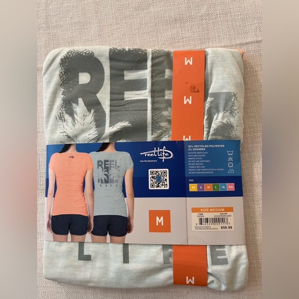 Reel Life Athletic T Shirt 2 Pack Short Sleeve Graphic Orange Gray NWT M - Picture 5 of 6